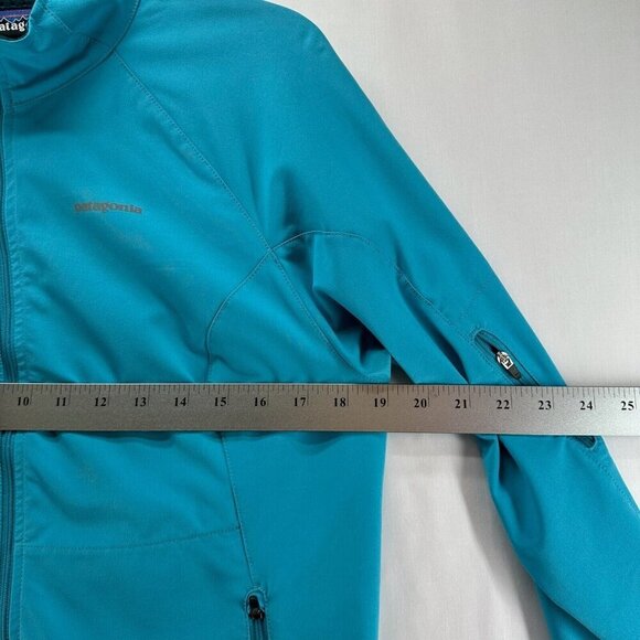 PATAGONIA Jacket Womens Size M Traverse Softshell Full Zip Lightweight Teal Blue - Picture 8 of 10